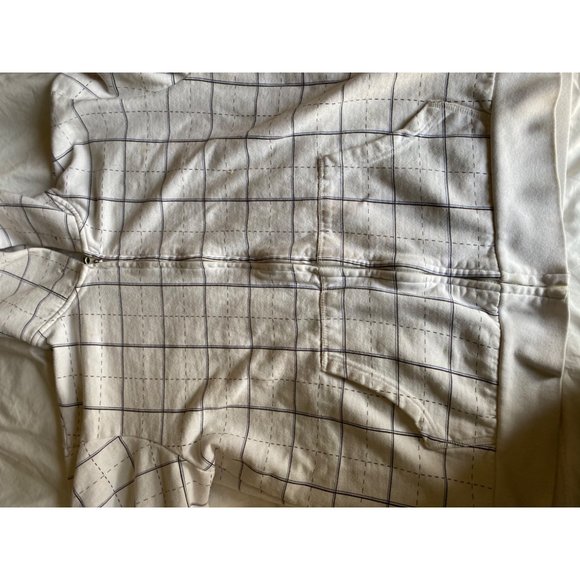 Springfield Mens Plaid Long Sleeve Full Zip Jacket Hoodie Sweashirt Cream XL - Picture 11 of 13